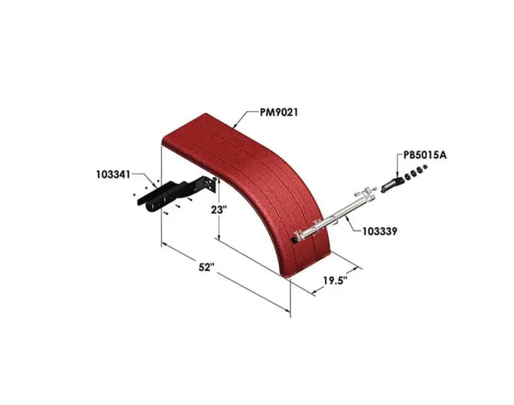 Minimizer MIN 9070 Semi Truck Half Fenders For 22.5" / 24.5" Wide-Base Tires