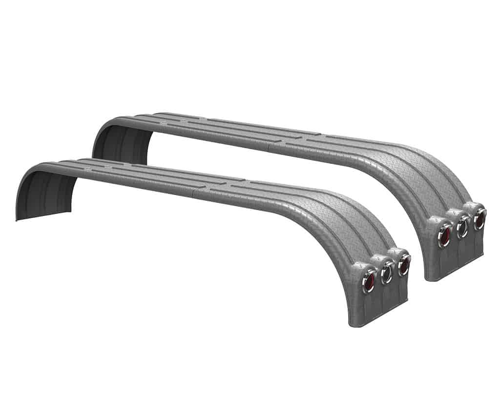 Minimizer™ MIN TA910 Semi Truck Poly Tri-Axle Fenders Kit For 22.5″ Or 24.5" Wheels