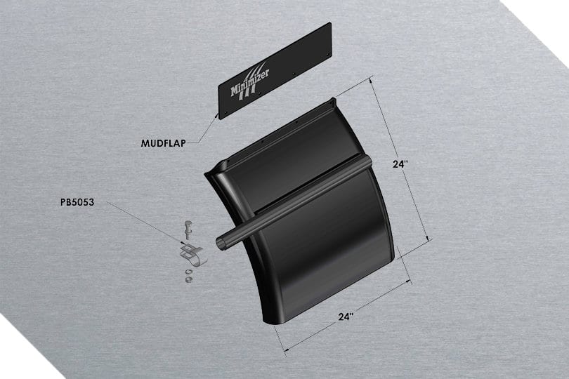 Minimizer™ MIN 1400 Black Quarter Truck Fender Set