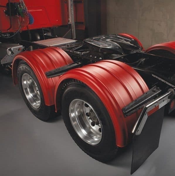 Minimizer™ MIN 2480 Semi Truck Poly Fenders Kit For 24.5" Wheels | Single Axle