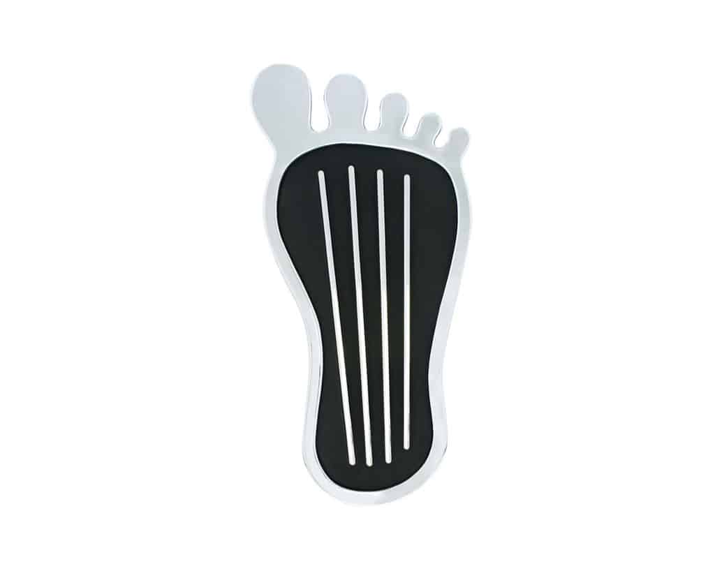 Chrome Barefoot Shape Gas Pedal Cover | # S1020