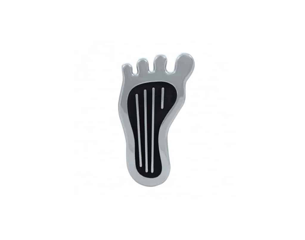 Chrome Barefoot Shape Dimmer Switch Cover | # S1021