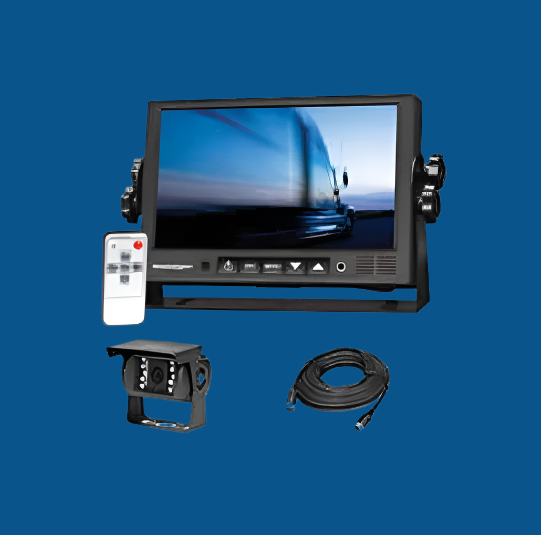 A truck camera screen with all the accessories
