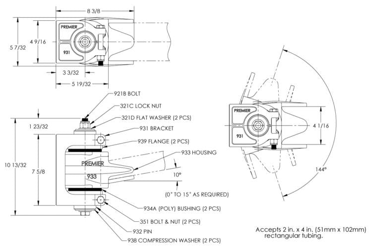 Premier Manufacturing 930A Hinge Assembly