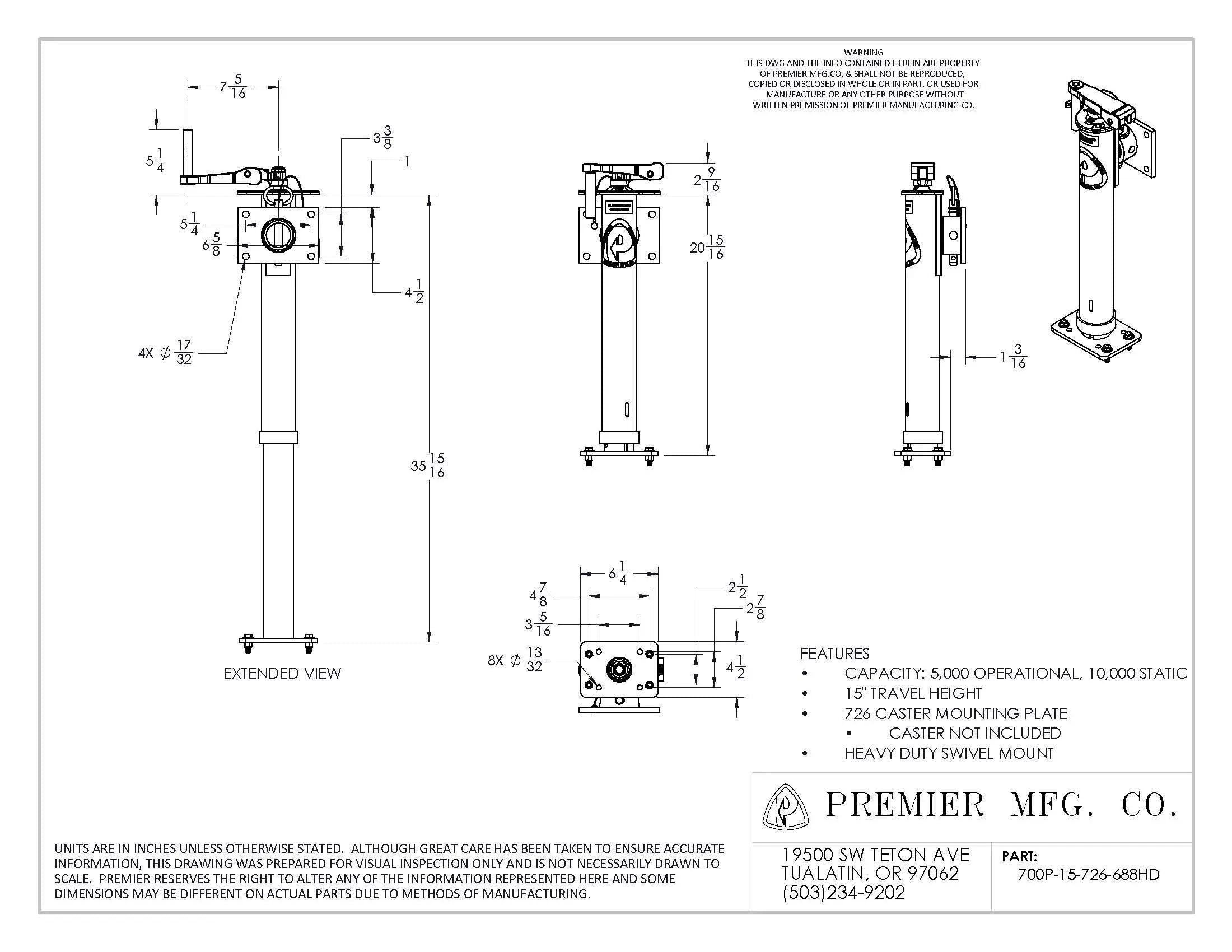 Premier Manufacturing 700 Standard Jacks