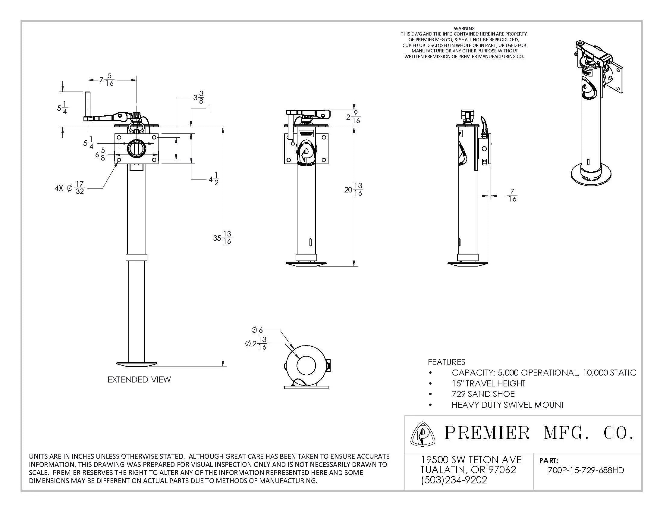 Premier Manufacturing 700 Standard Jacks