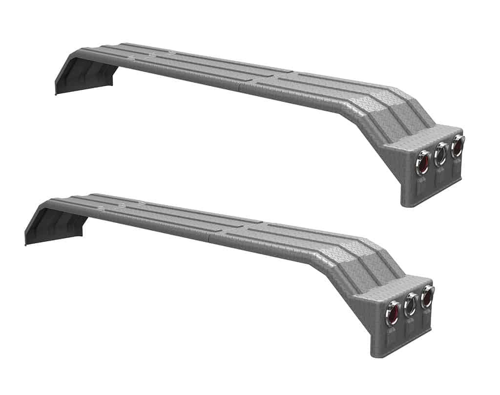 Minimizer MINTA1554 Semi Truck Poly Fenders Kit For Tri-Axle 22.5" Or 24.5" Wheels