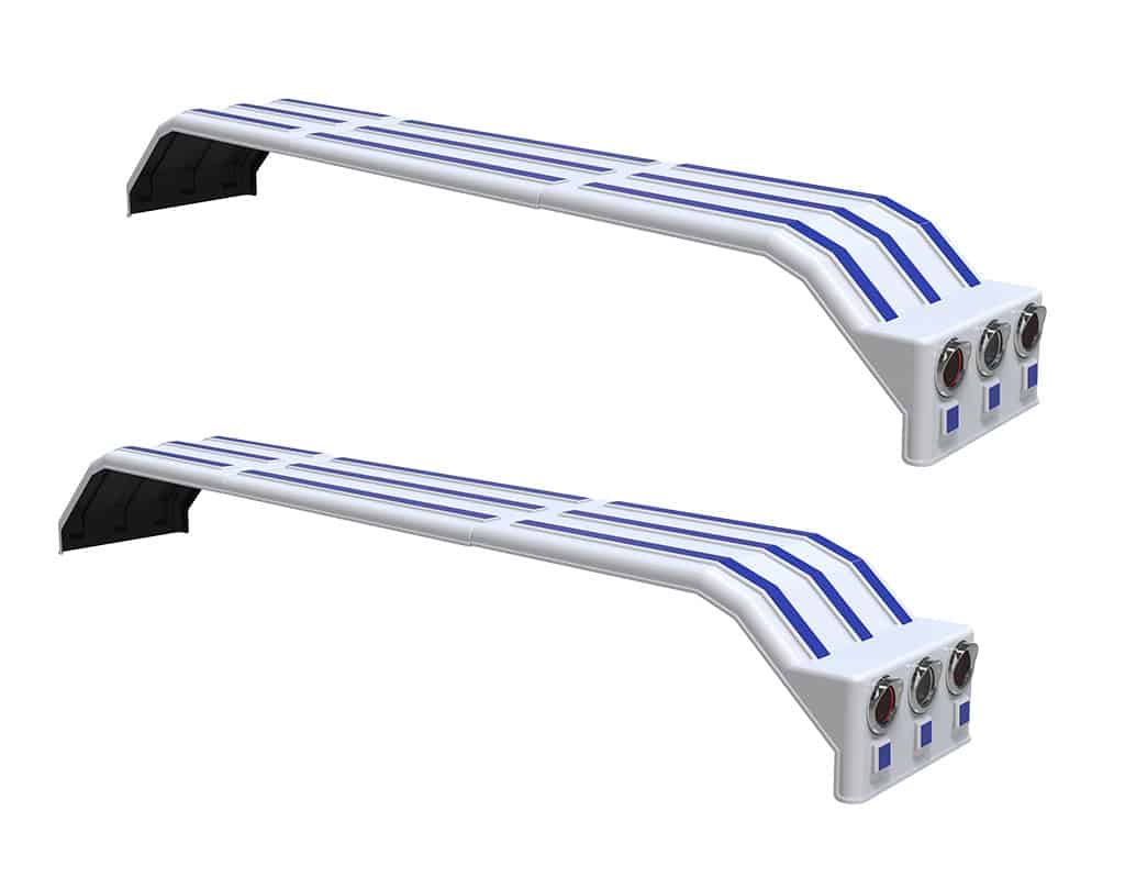 Minimizer MINTA1554 Semi Truck Poly Fenders Kit For Tri-Axle 22.5" Or 24.5" Wheels