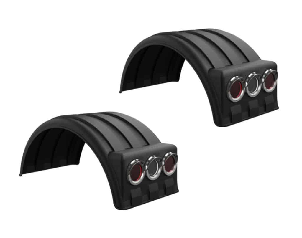 Minimizer™ MIN 1900 Semi Truck Poly Fenders Kit For 19.5" Wheels | Single Axle