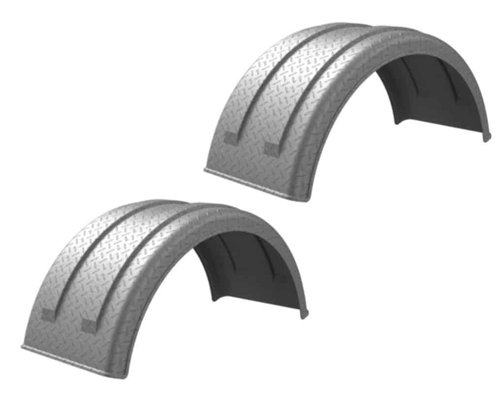 Minimizer™ MIN 221800 Semi Truck Poly Fenders Kit For 22.5" / 24.5" Wheels | Single Axle
