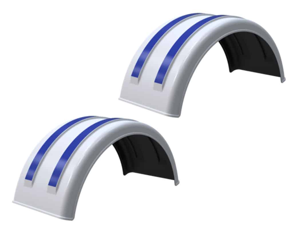 Minimizer™ MIN 221800 Semi Truck Poly Fenders Kit For 22.5" / 24.5" Wheels | Single Axle