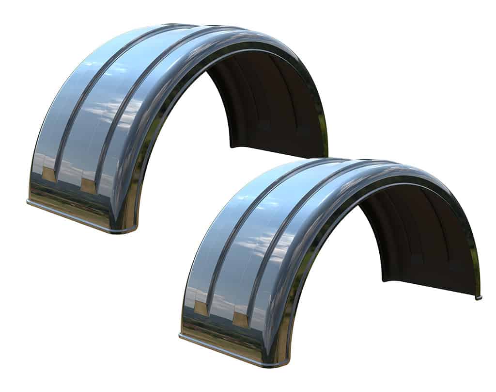 Minimizer™ MIN 2220 Semi Truck Poly Fenders Kit For 22.5" / 24.5" Wide-Base Wheels