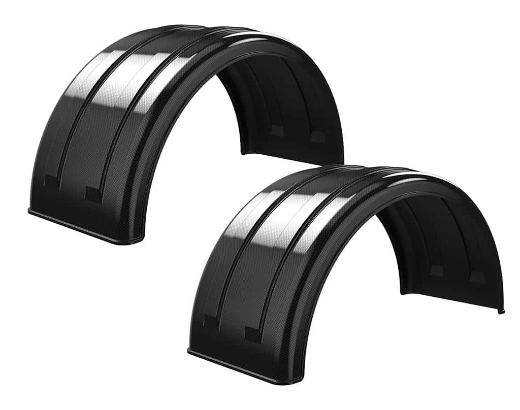 Minimizer™ MIN 2220 Semi Truck Poly Fenders Kit For 22.5" / 24.5" Wide-Base Wheels