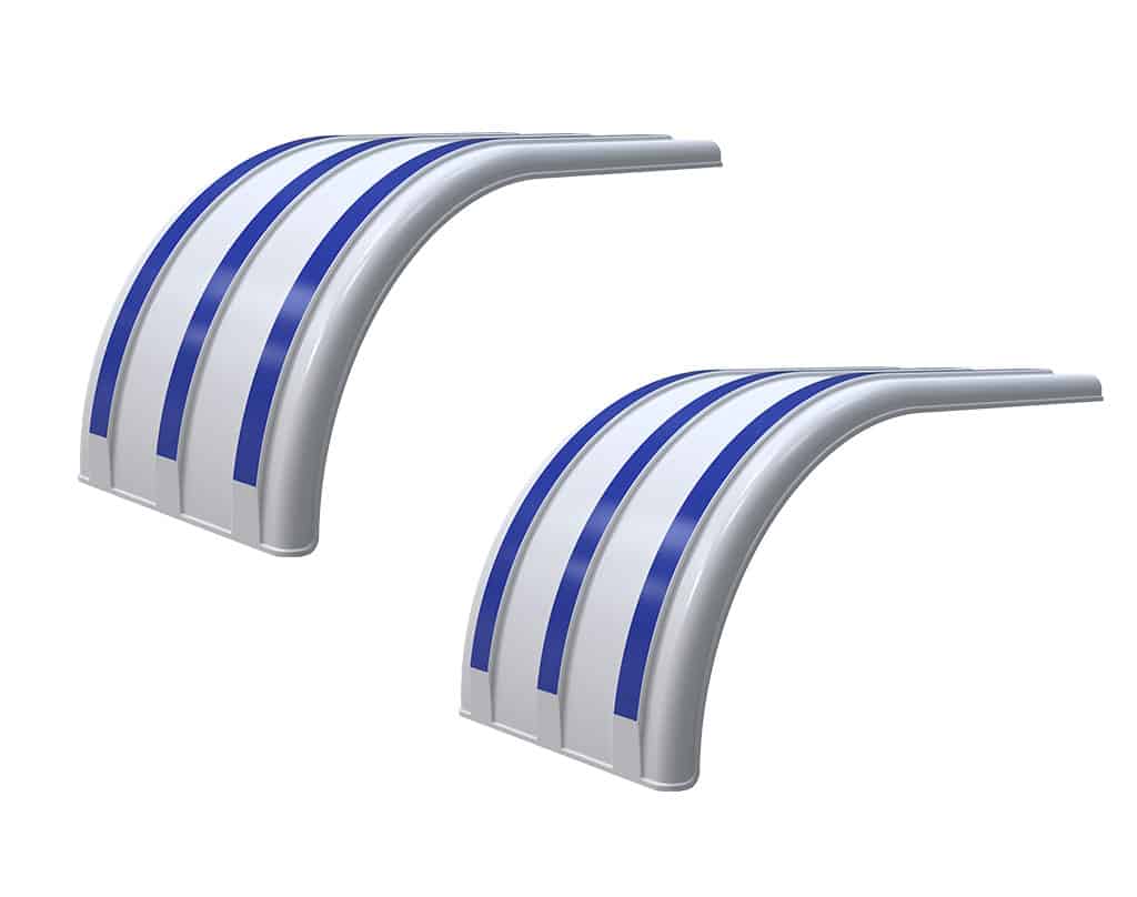 Minimizer™ 950 Semi Truck Half Fender Set For 22.5" / 24.5" Dual Tires