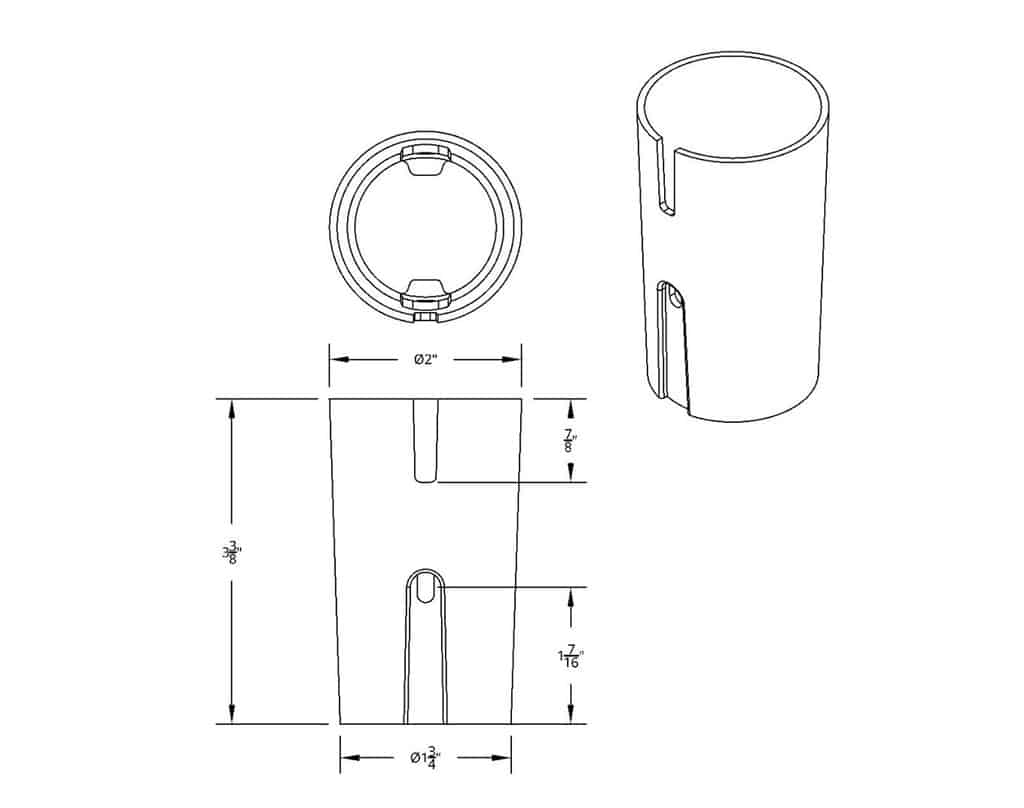 Plastic Lower Gear Shift Knob Cover