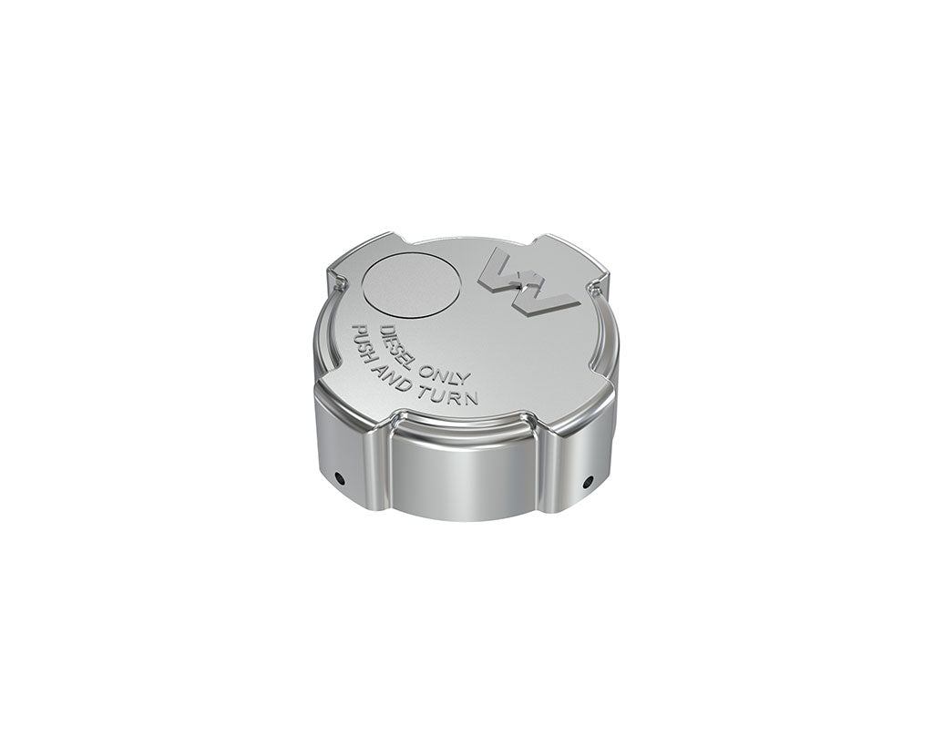 Freightliner Western Star Locking Fuel Cap - Quarter, Chrome Locking | # 03-37017-019