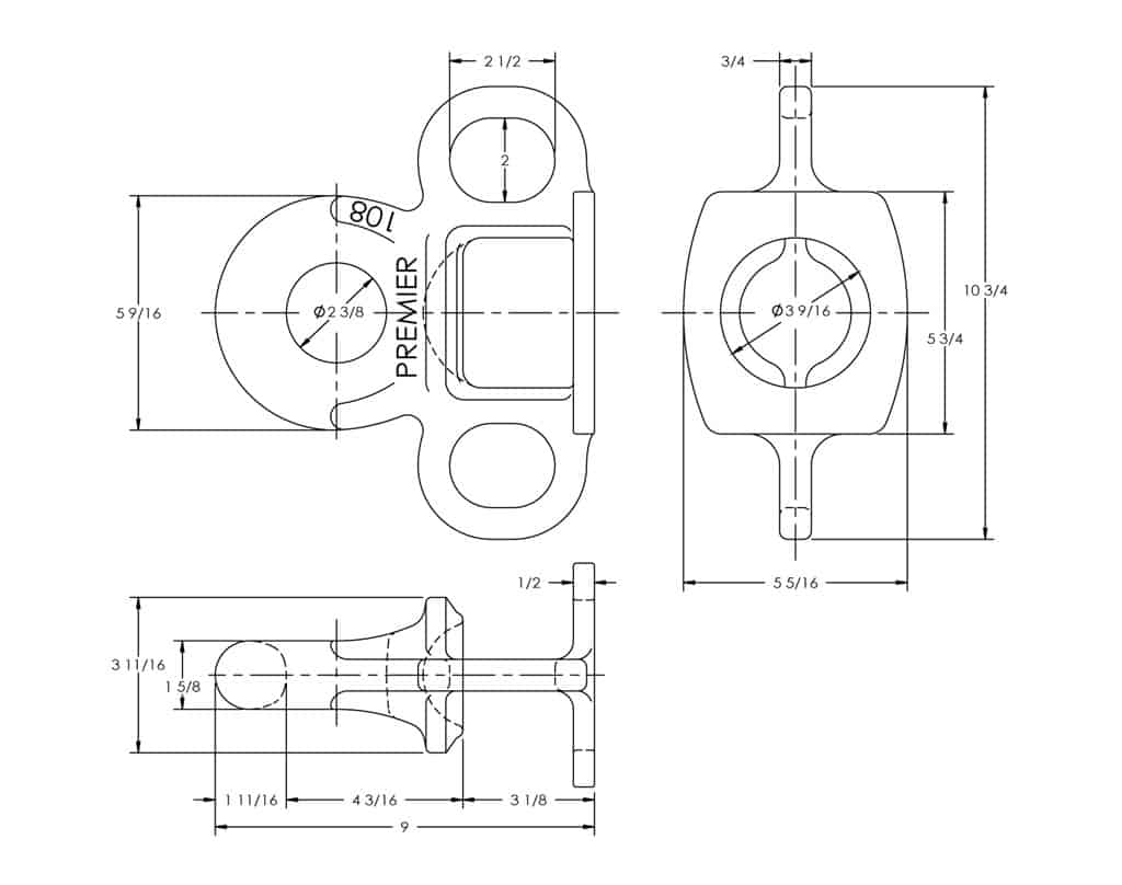 108 Weld-On Drawbar Eye | # 10000706