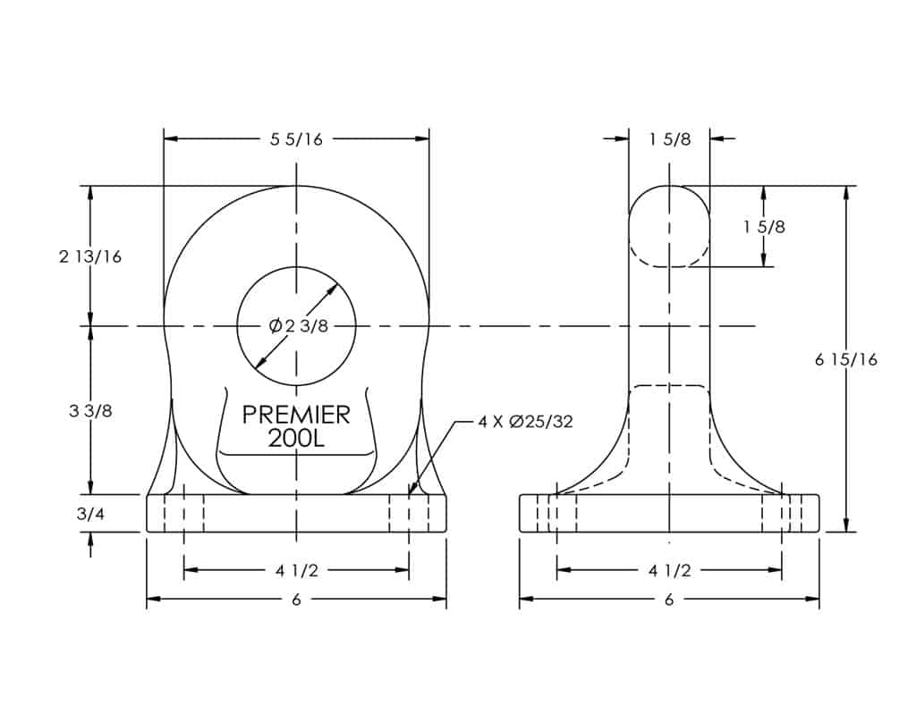 200L Bolt-On Drawbar Eye | # 10000741