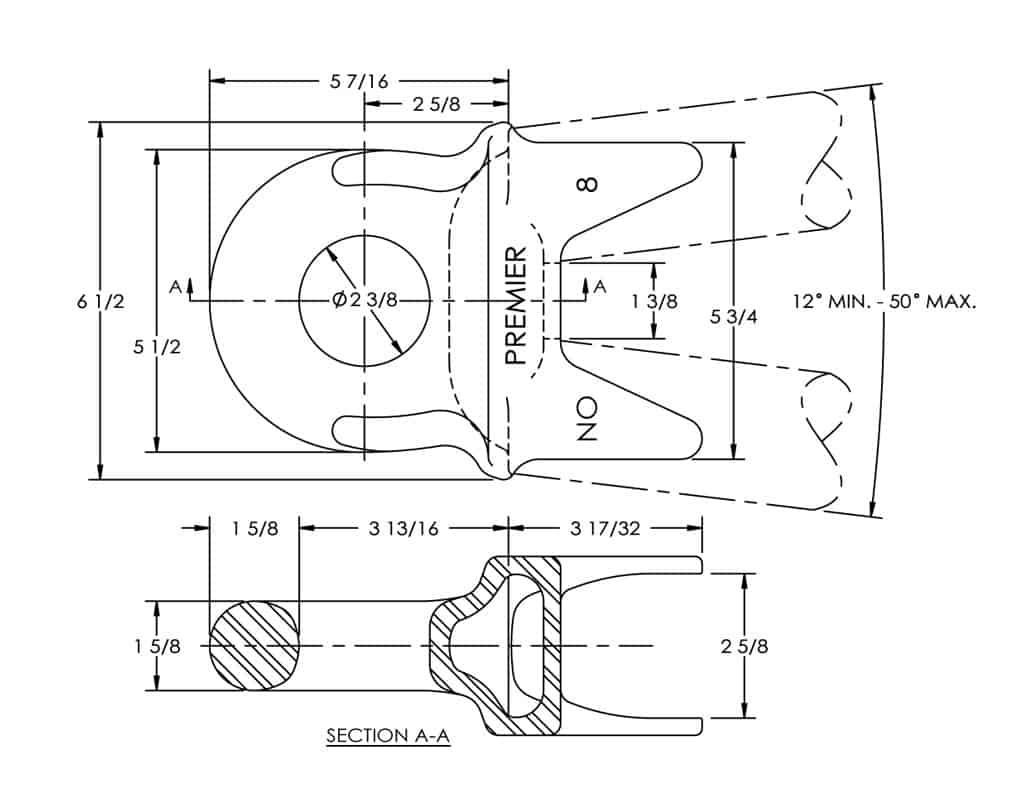 Premier 8 Weld-On Drawbar Eye | # 10000848