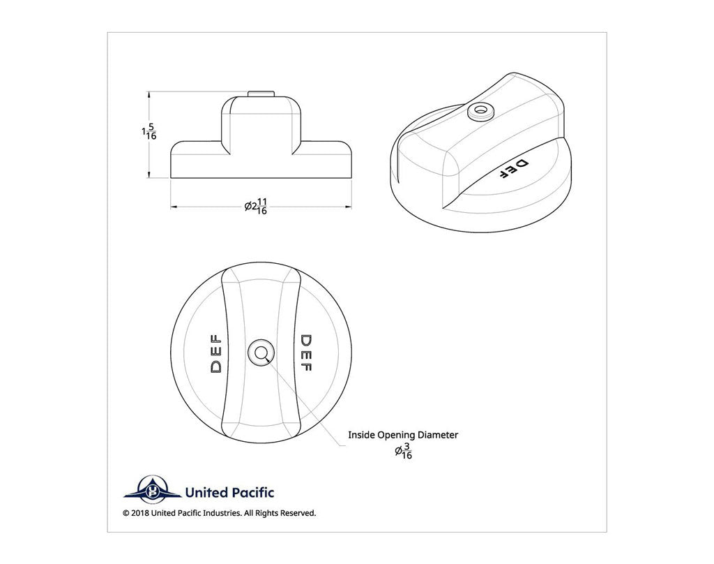 Freightliner Chrome Plastic DEF Cap Cover | # 21264