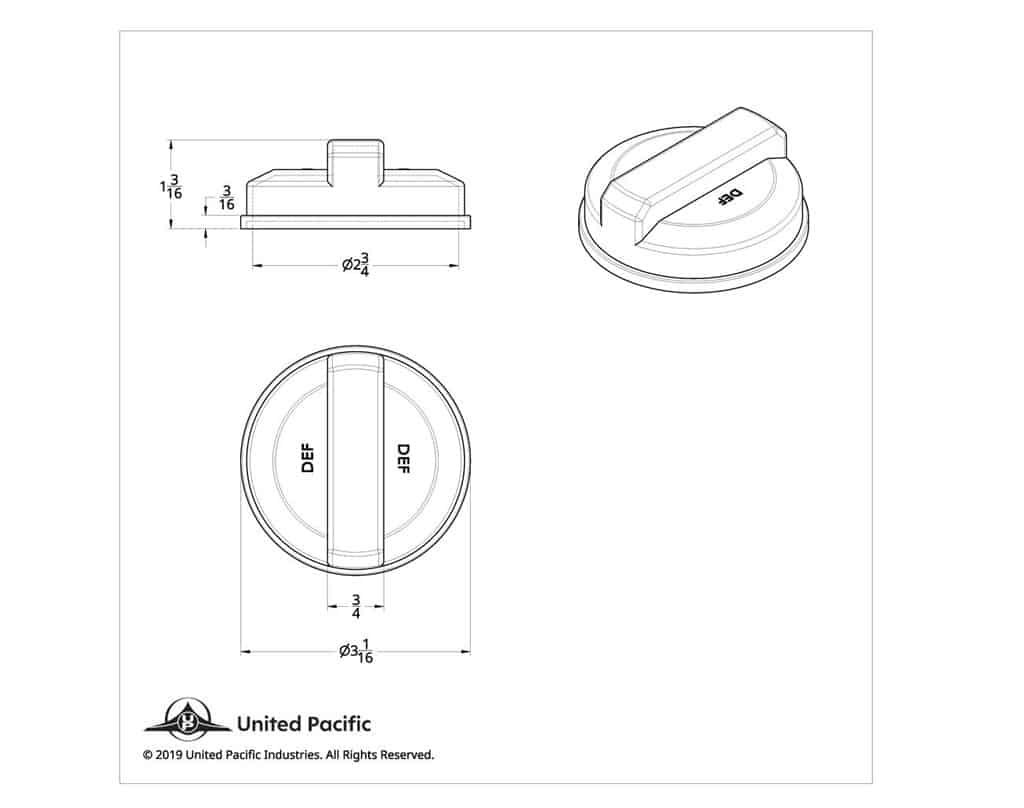 Peterbilt & Kenworth Chrome DEF Cap Cover | # 21265