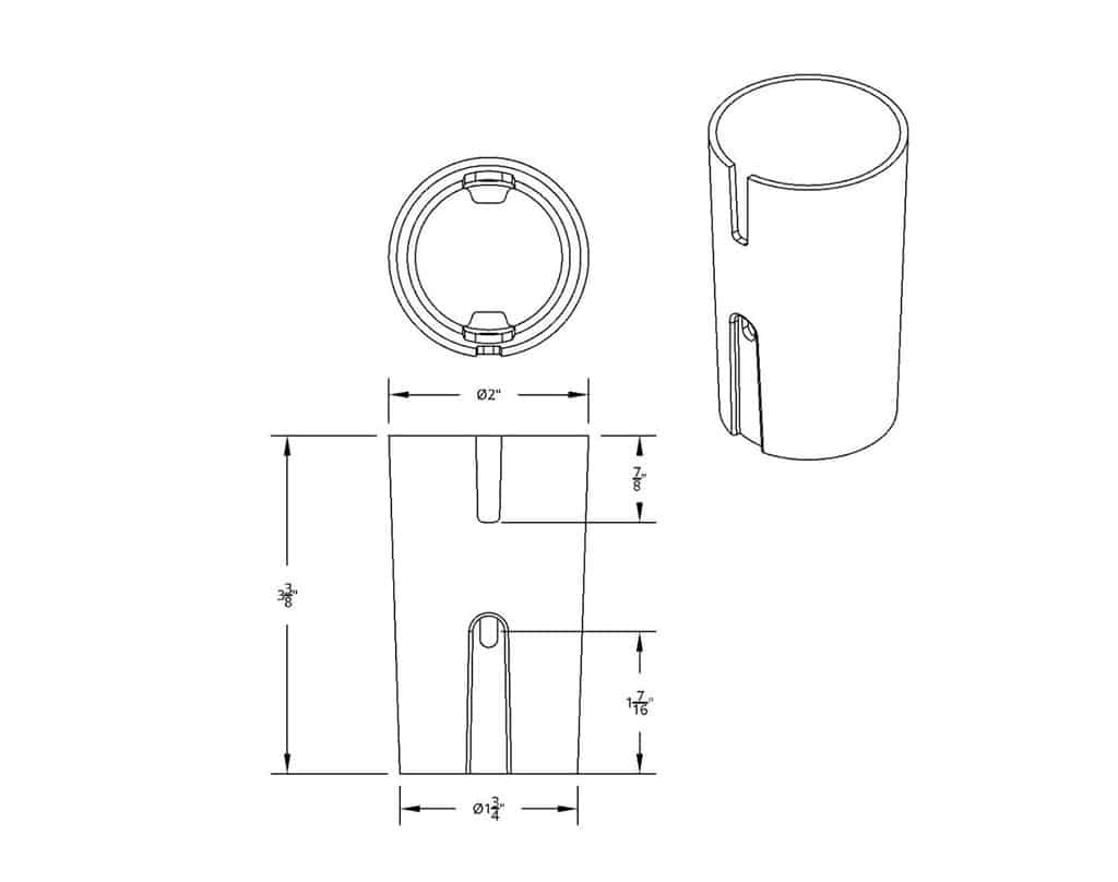 Chrome Plastic Lower Gear Shift Knob Cover | # 41021