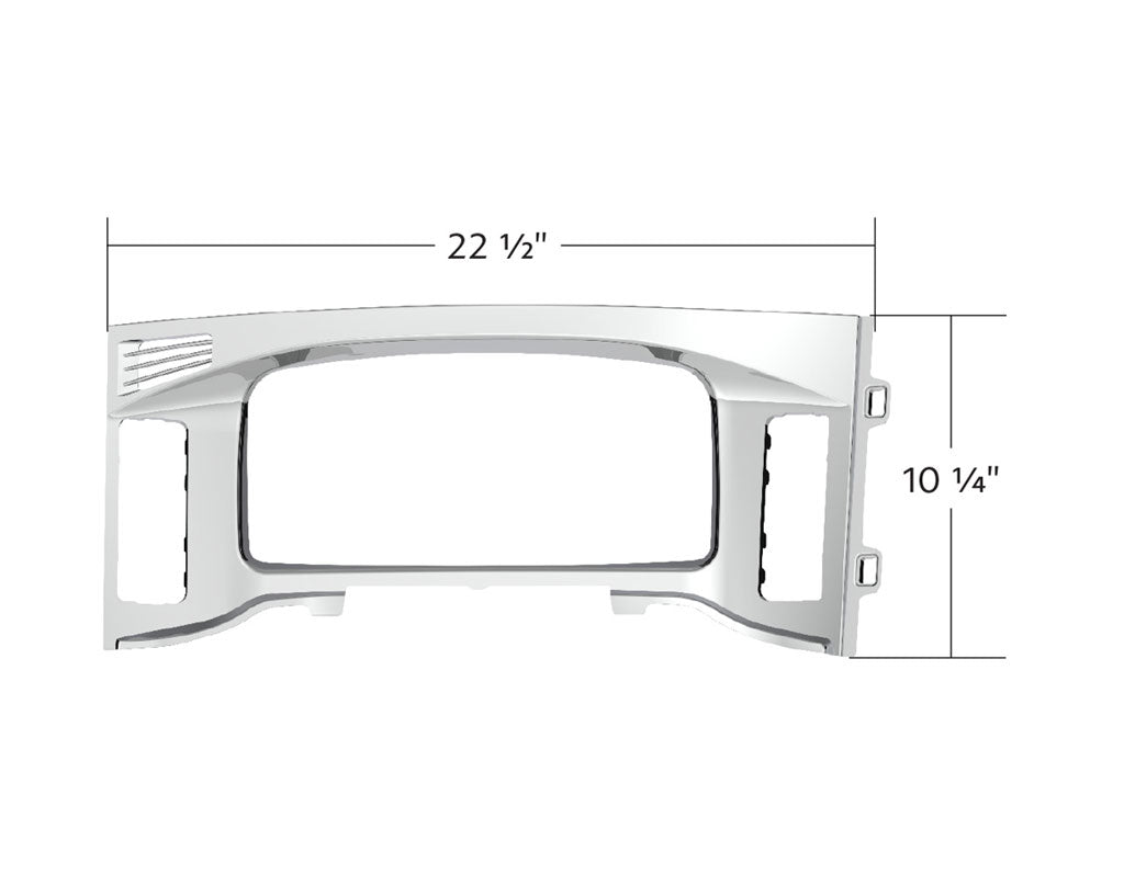 Freightliner Cascadia Chrome Center Dash Instrument Bezel - 2018-2023 | # 42427