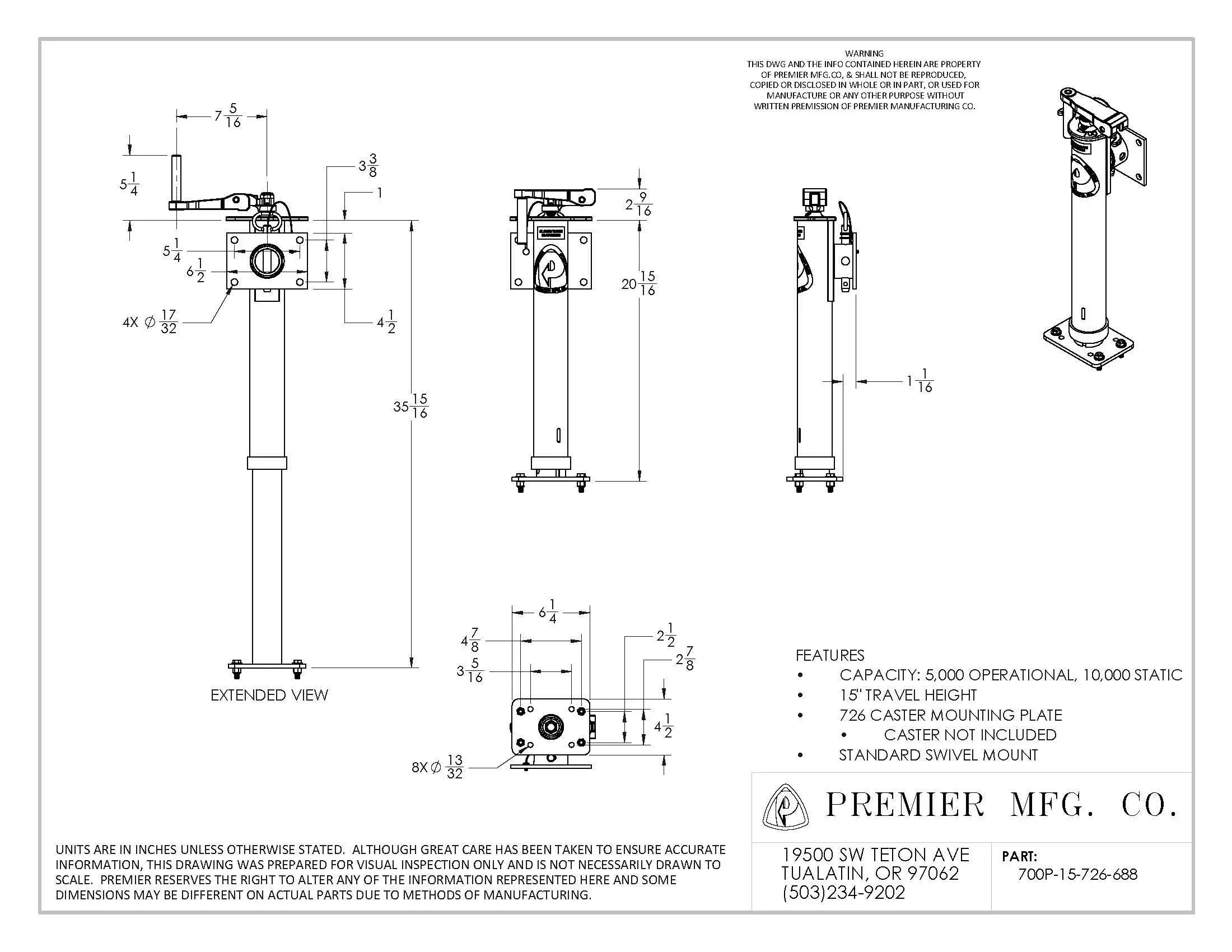 Premier Manufacturing 700 Standard Jacks