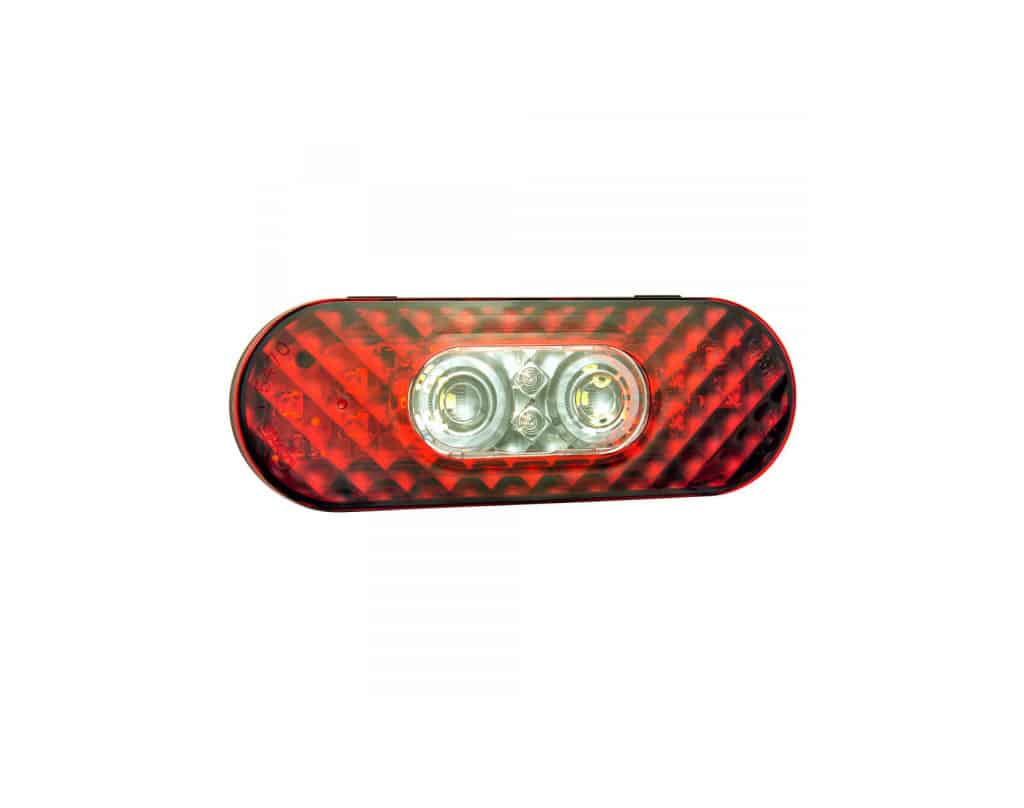 Grote 6" Oval LED Stop Tail Turn Lights With Integrated Back Up | # GRO 54682