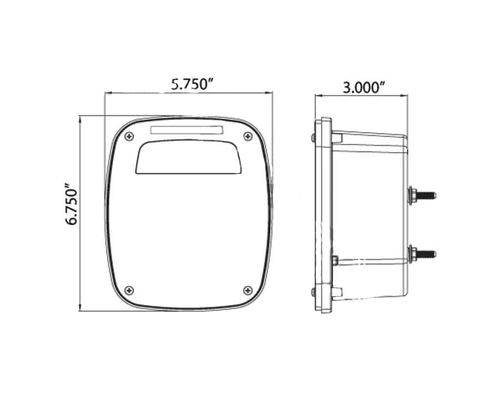 Automann LED S/T/T Replacement Box Light Without Side Marker Red | # 571.LD500R38