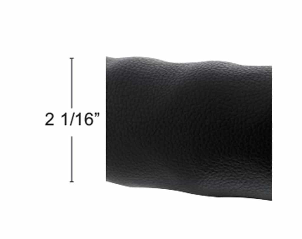 20" Black Leather Truck Steering Wheel Cover | # 70139