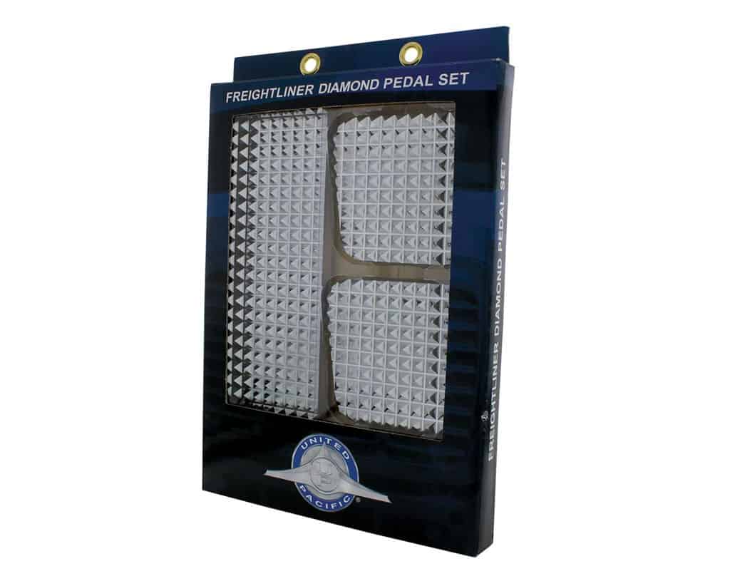 Freightliner Chrome Billet Aluminum Diamond Foot Pedal Set | # 70361