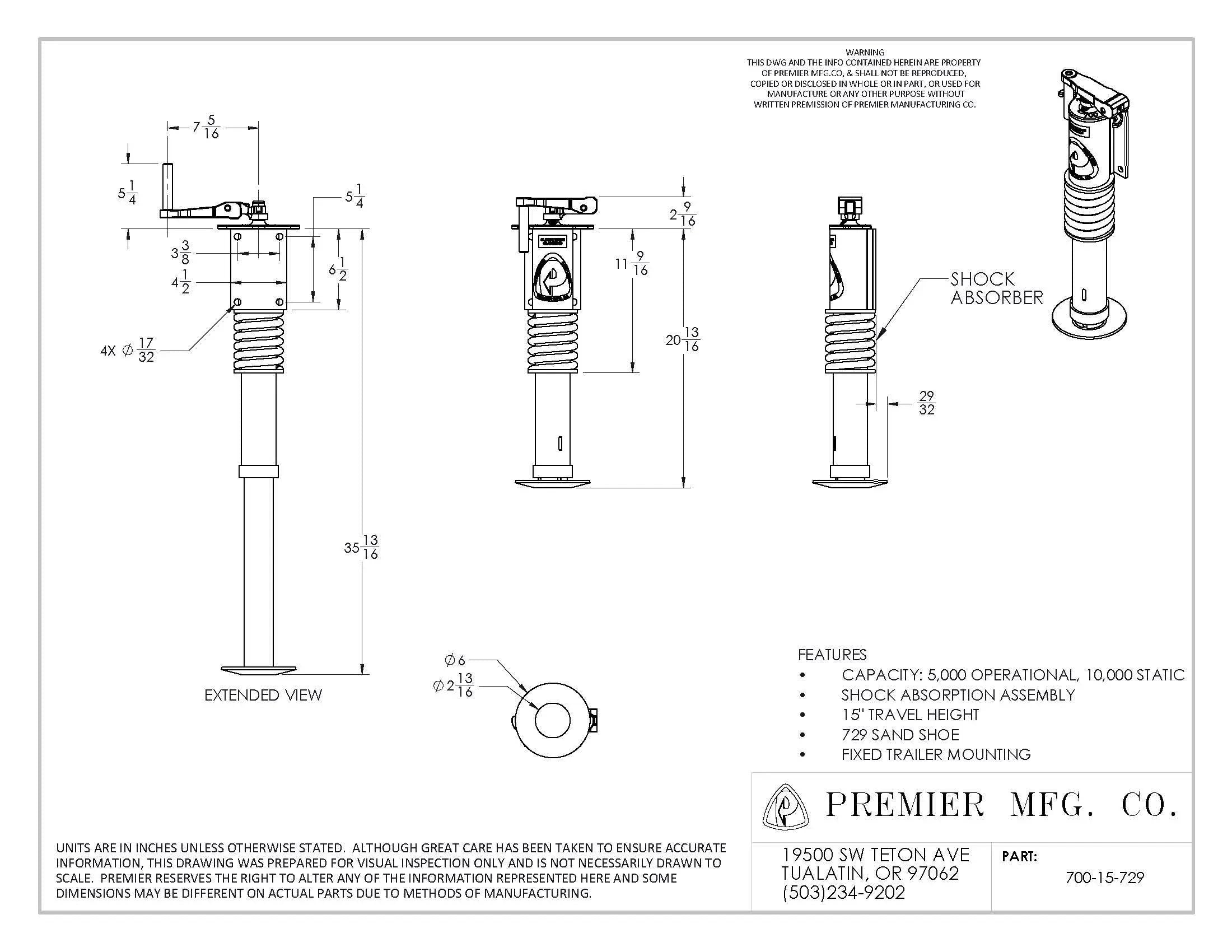 Premier Manufacturing 700 Standard Jacks