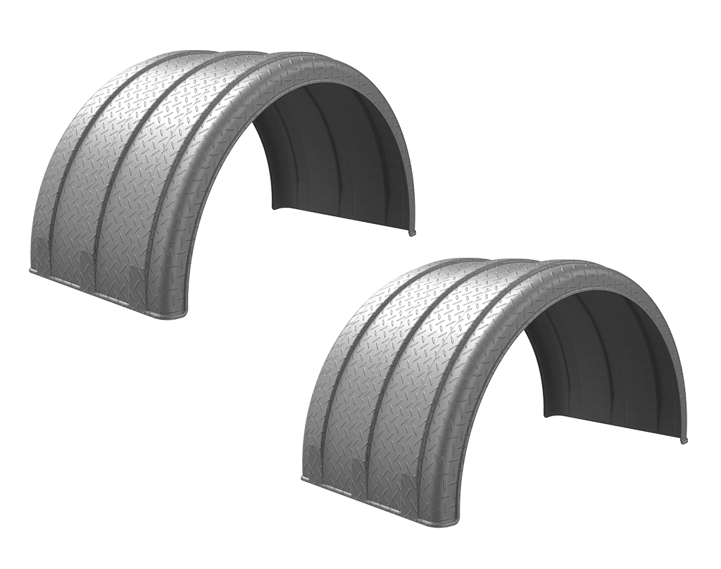Minimizer™ MIN 2480 Semi Truck Poly Fenders Kit For 24.5" Wheels | Single Axle