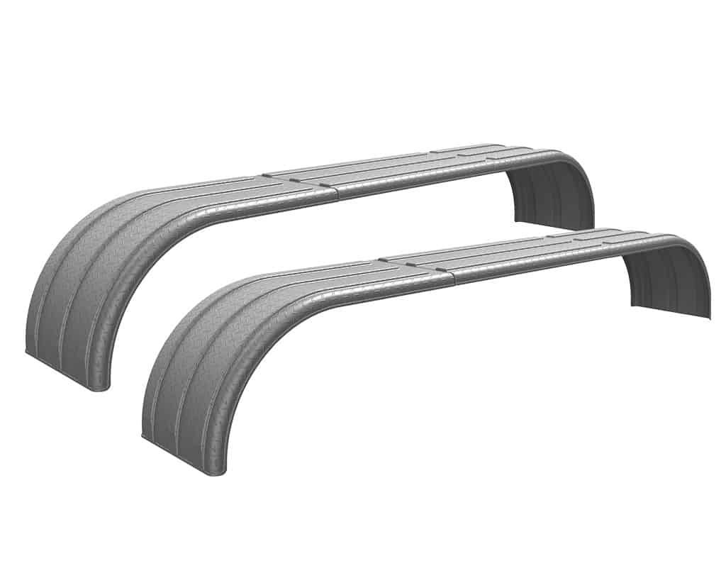 Minimizer™ MIN TA910 Semi Truck Poly Tri-Axle Fenders Kit For 22.5″ Or 24.5" Wheels