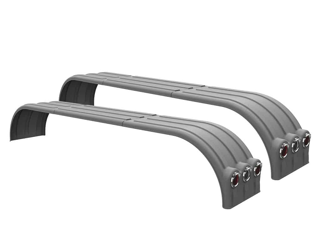 Minimizer™ MIN TA910 Semi Truck Poly Tri-Axle Fenders Kit For 22.5″ Or 24.5" Wheels