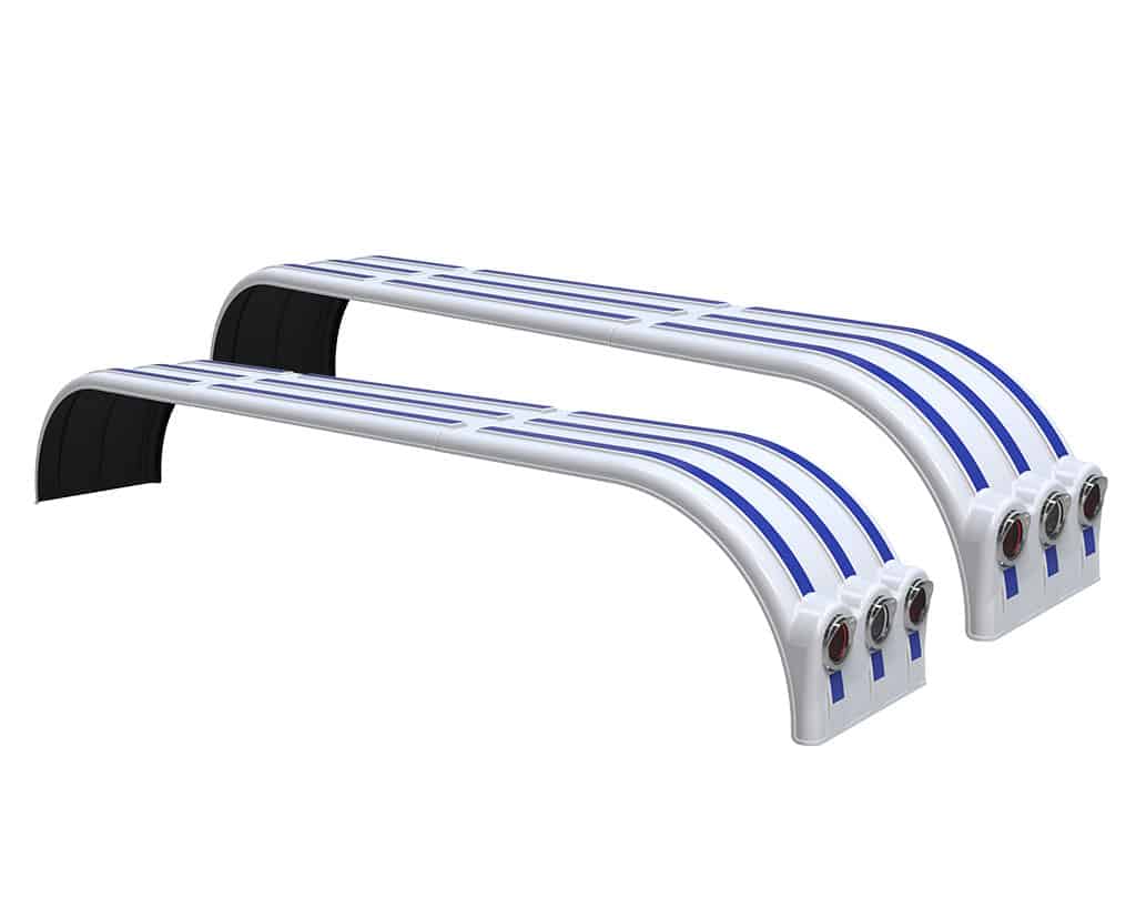 Minimizer™ MIN TA910 Semi Truck Poly Tri-Axle Fenders Kit For 22.5″ Or 24.5" Wheels