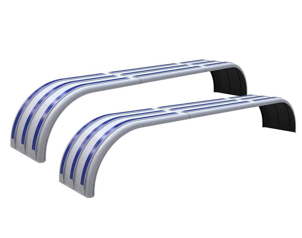 Minimizer™ MIN TA910 Semi Truck Poly Tri-Axle Fenders Kit For 22.5″ Or 24.5" Wheels