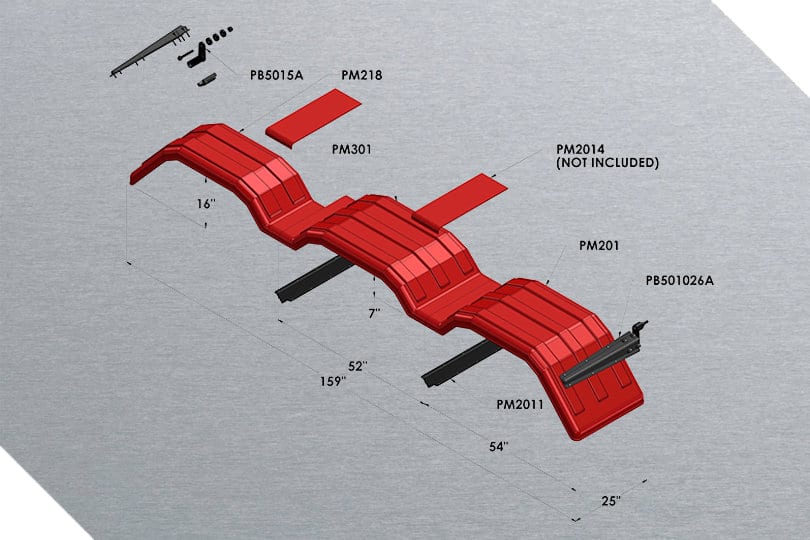 Minimizer™ MIN 318 Semi Truck Poly Tri-Axle Fenders Kit For 22.5" Or 24.5" Tires