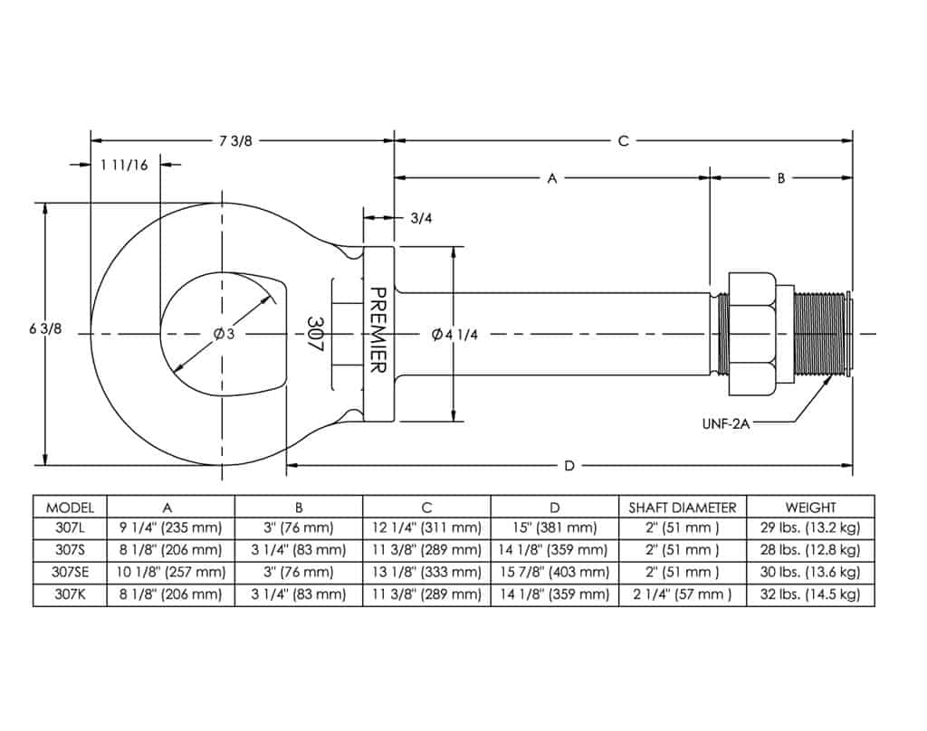 Premier 307 Swivel Drawbar Eyes | # 10000805